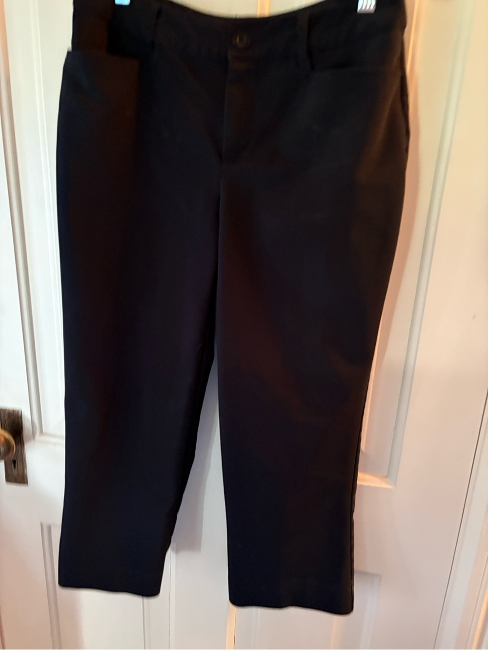 Christopher & Banks Black Capris Straight-Leg